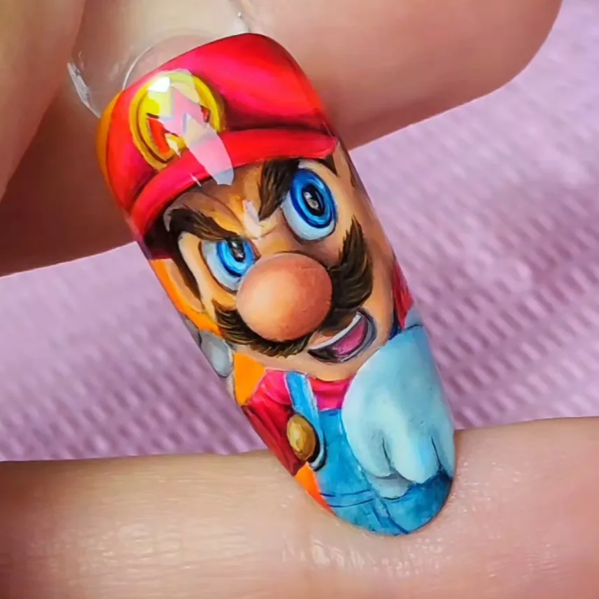 Resultado final de realismo en nail art